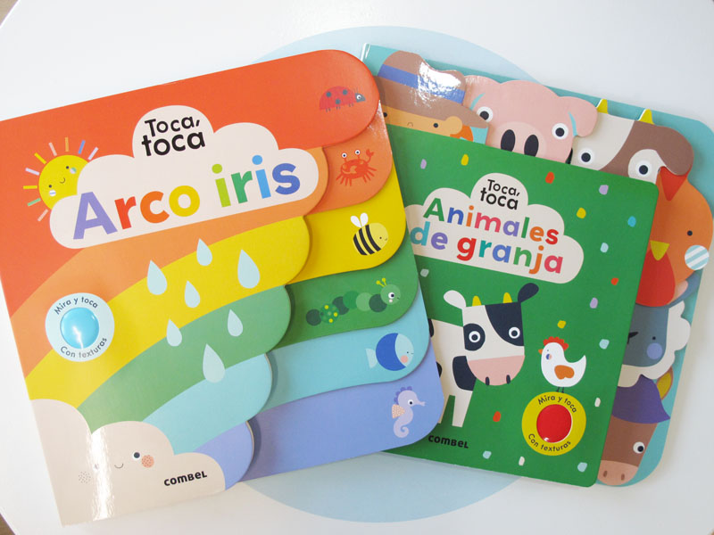 Toca, toca: Arco iris y Toca, toca: Animales de Granja - Libros infantiles ilustrados: novedades para el Día del Libro