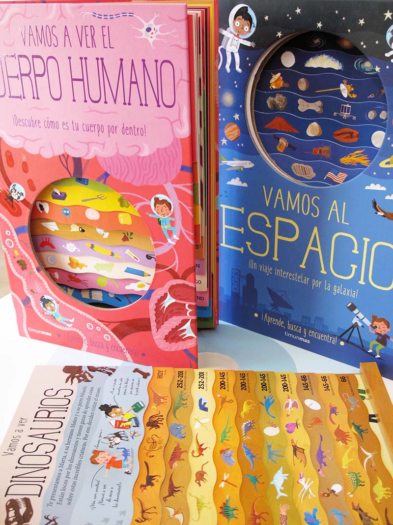 Vamos a ver el cuerpo humano, Vamos al espacio, Vamos a ver dinosaurios - Libros infantiles ilustrados: novedades para el Día del Libro