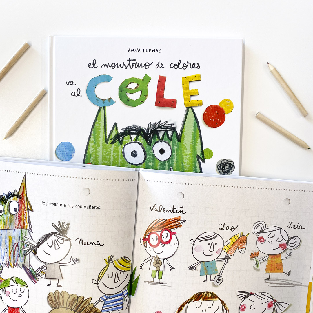 Página del Libro El Monstruo de Colores va al Cole, de Anna Llenas - Rutinas para los días de colegio - Vuelta al Cole
