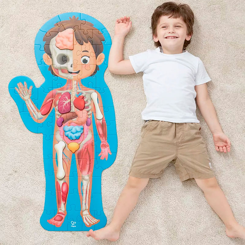 Maletín Puzzle Cuerpo Humano - El cuerpo humano: anatomía para niños, con juegos y libros