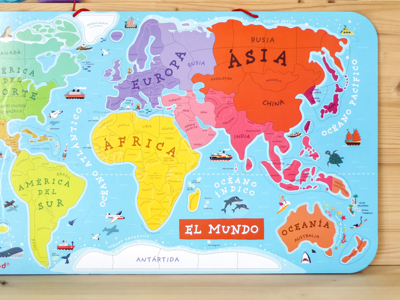Puzzle Magnético Mapamundi - Aprender geografía de manera significativa con niños
