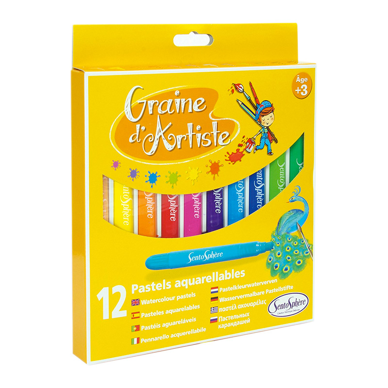 12 Ceras Pastel Acuarelables