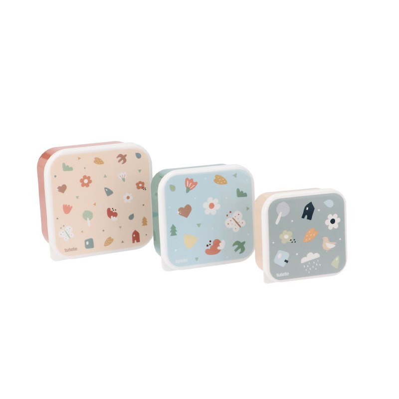 3 Cajas Almuerzo Geometric Nature