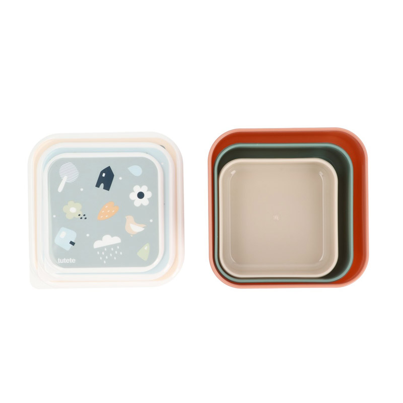 3 Cajas Almuerzo Geometric Nature