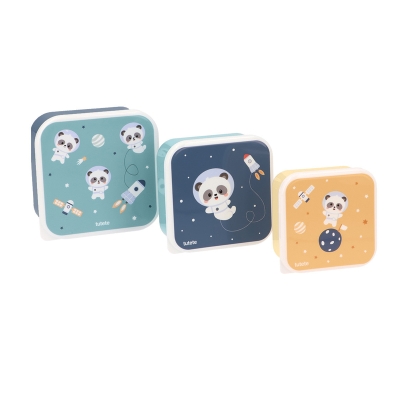 3 Cajas Almuerzo Pandas in Space