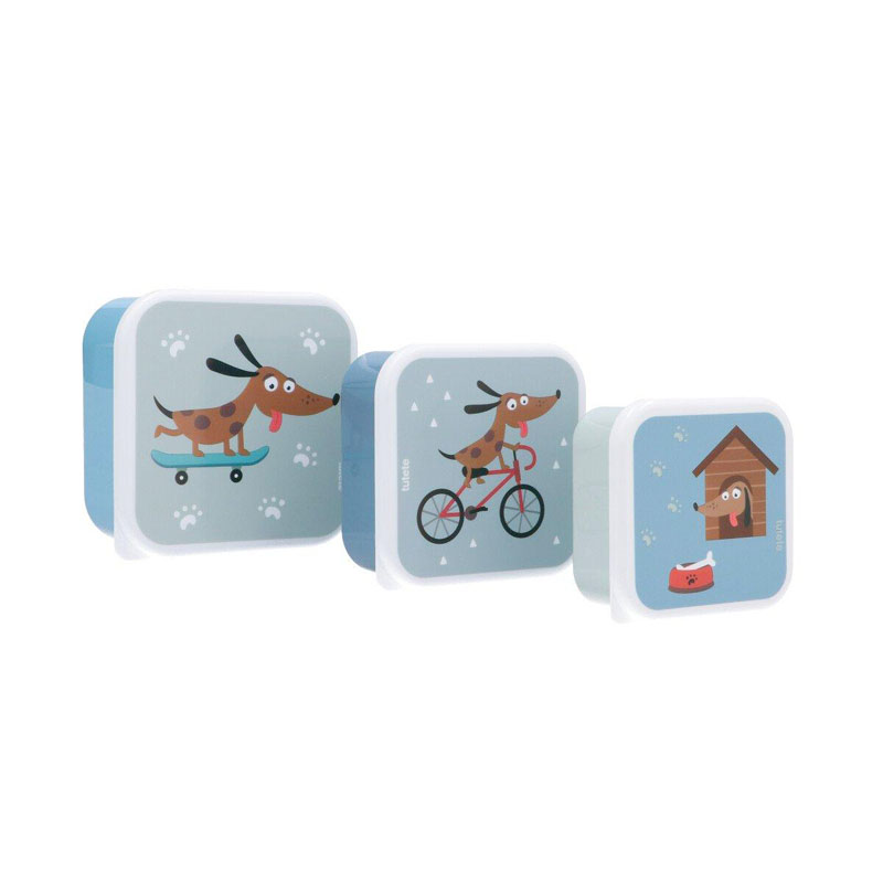 3 Cajas Almuerzo Skater Dog