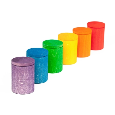 6 Cubiletes de Colores con Tapa 6 Cubiletes de Colores con Tapa