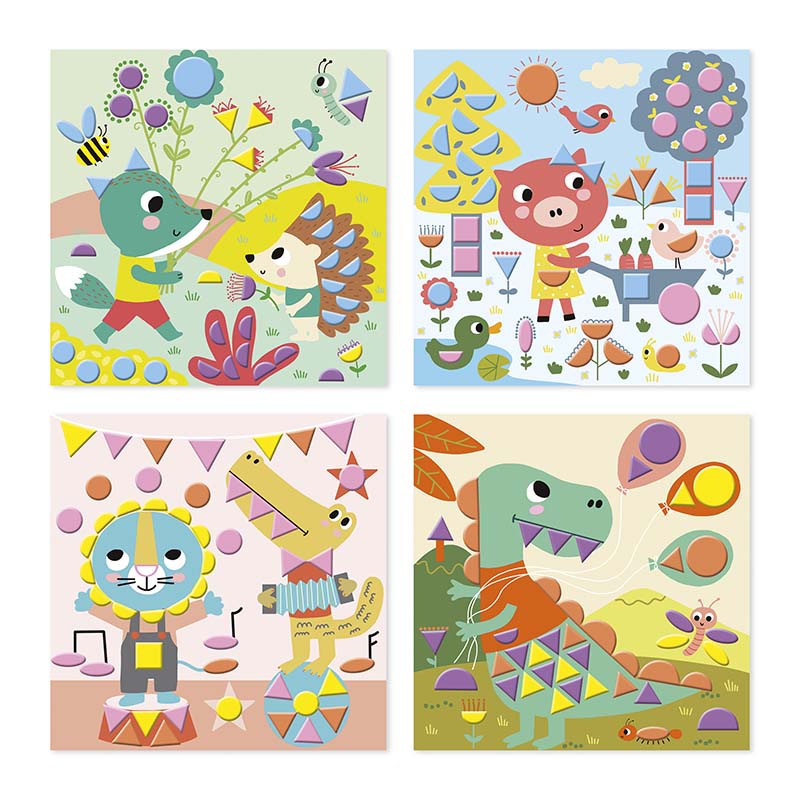 Manualidades 3 años: Pegatinas Geométricas