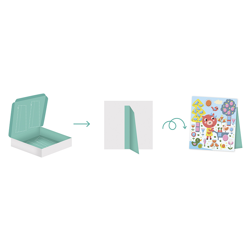 Manualidades 3 años: Pegatinas Geométricas