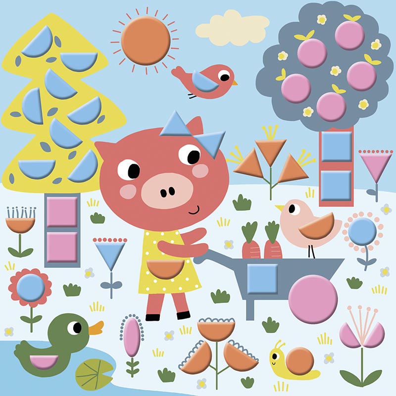 Manualidades 3 años: Pegatinas Geométricas