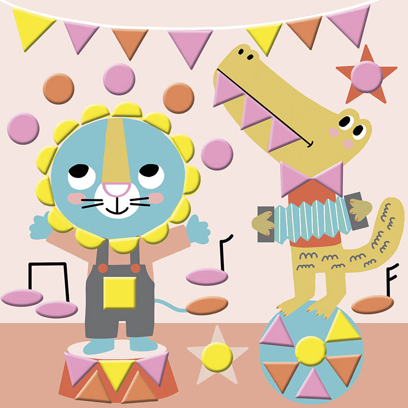 Manualidades 3 años: Pegatinas Geométricas