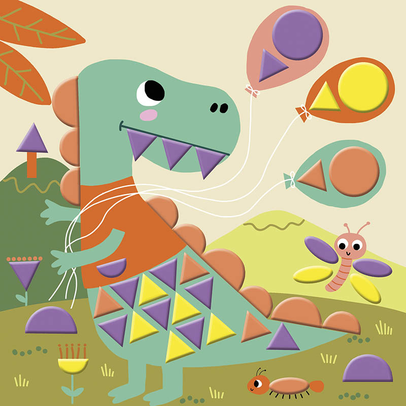 Manualidades 3 años: Pegatinas Geométricas