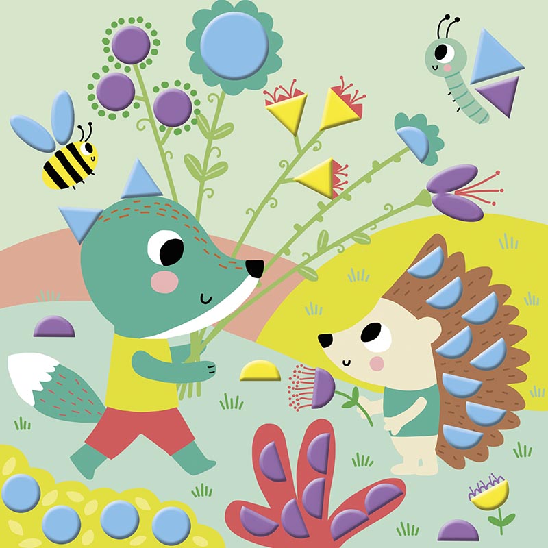 Manualidades 3 años: Pegatinas Geométricas