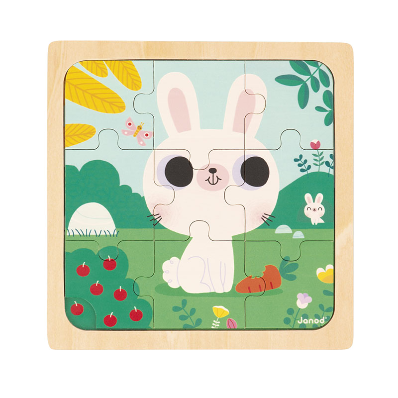 Puzzle de Madera: Conejo Blanco