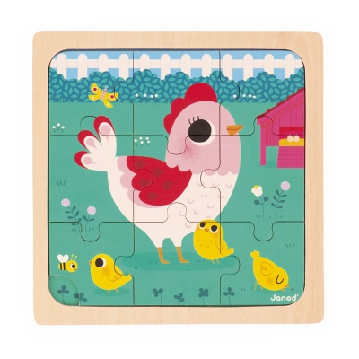 Puzzle de Madeira: Galinha Henriette Puzzle de Madeira: Galinha Henriette