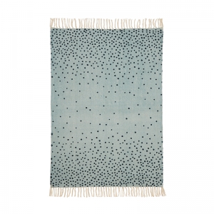 Alfombra Topos Azul: 90 x 120 cm