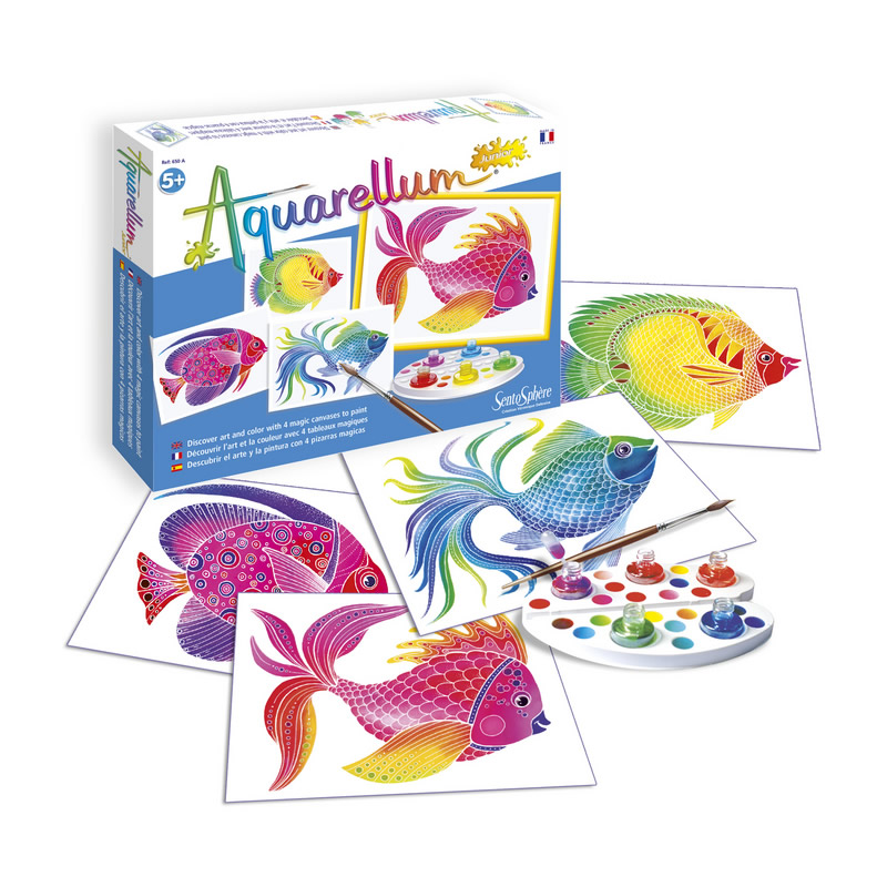 Aquarellum Junior Sentosphere - Kit Peinture Enfants Avec Encres Lavables