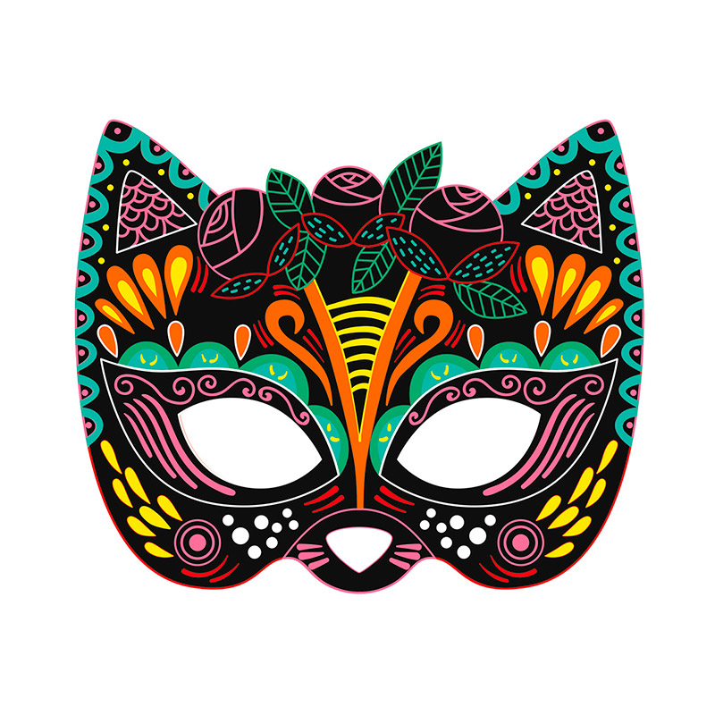 Arte Scratch Máscaras de Fiesta