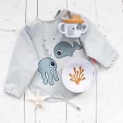 Babero con Mangas Sea Friends Gris
