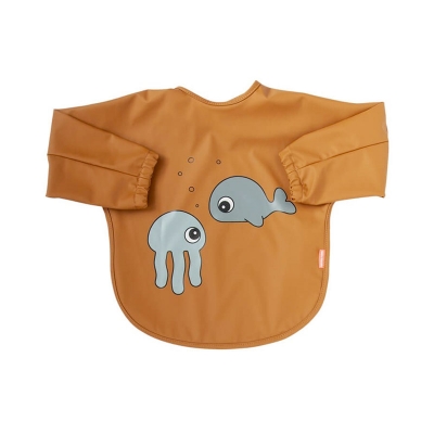 Babero con Mangas Sea Friends Mostaza Babero con Mangas Sea Friends Mostaza