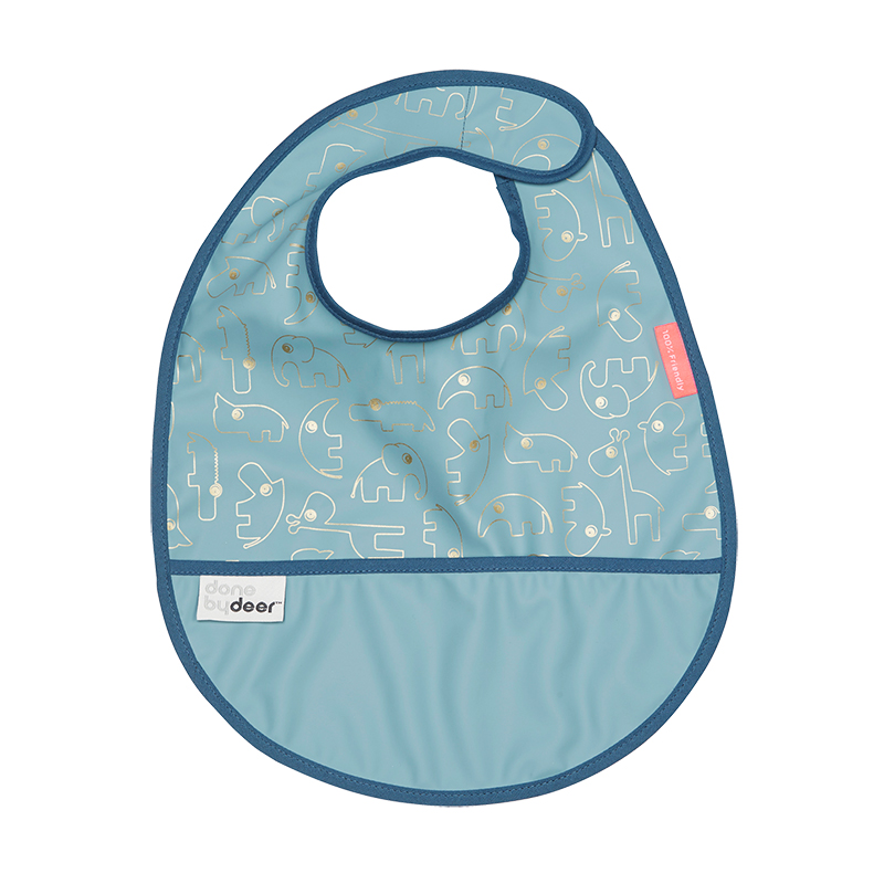 Babero con Velcro: Contour Azul
