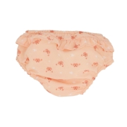 Cueca Banho Fralda com Babados Crab Coral