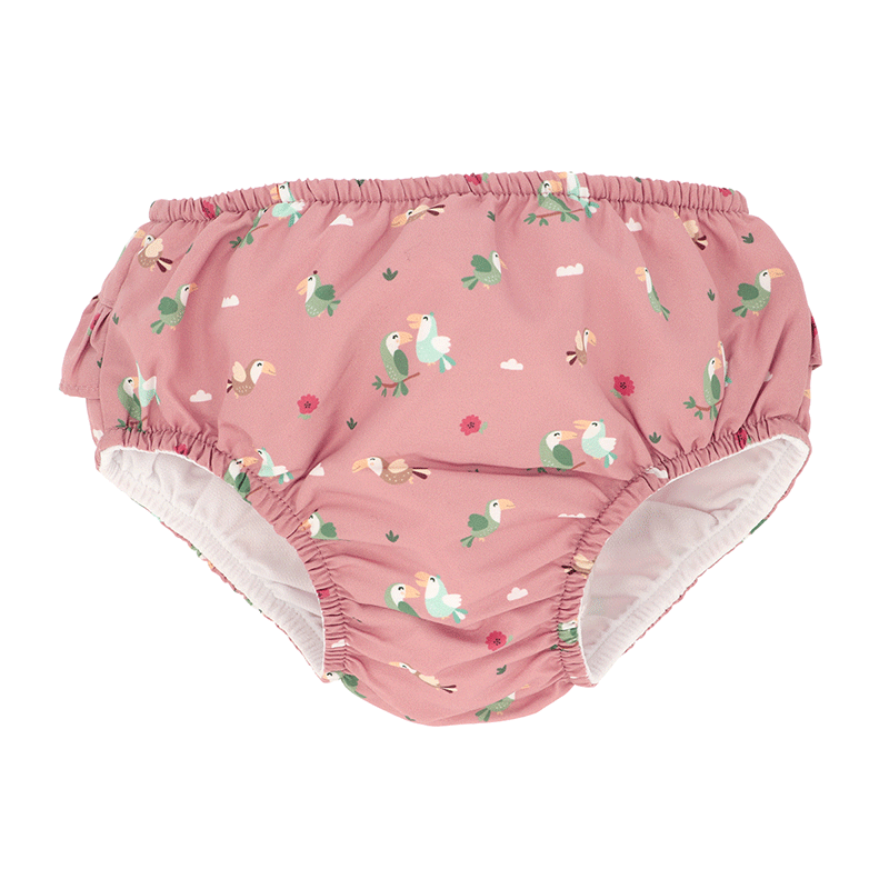 Cueca Banho Fralda com Folhos Toucan