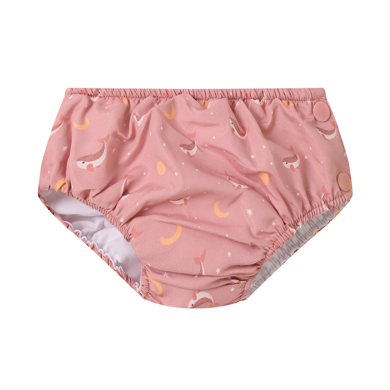 Bañador Pañal Volantes Whale Pink