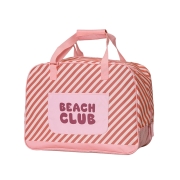 Bolso de Playa con Rejilla Stripes Bloom Blush
