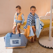 Bolso de Playa con Rejilla Stripes Blues Beyond