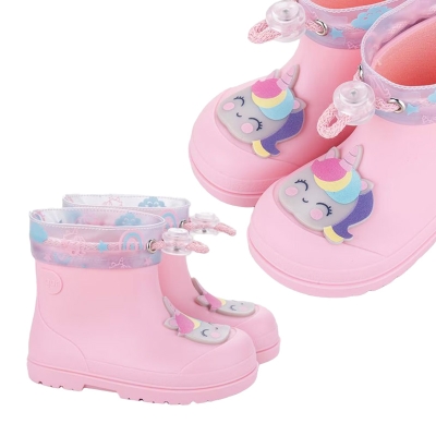 Botas de agua respetuosas Igor Mendi Unicornio Rosa