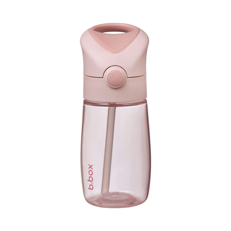 Garrafa Junior com Palhinha 380ml Rosa Blush Crush