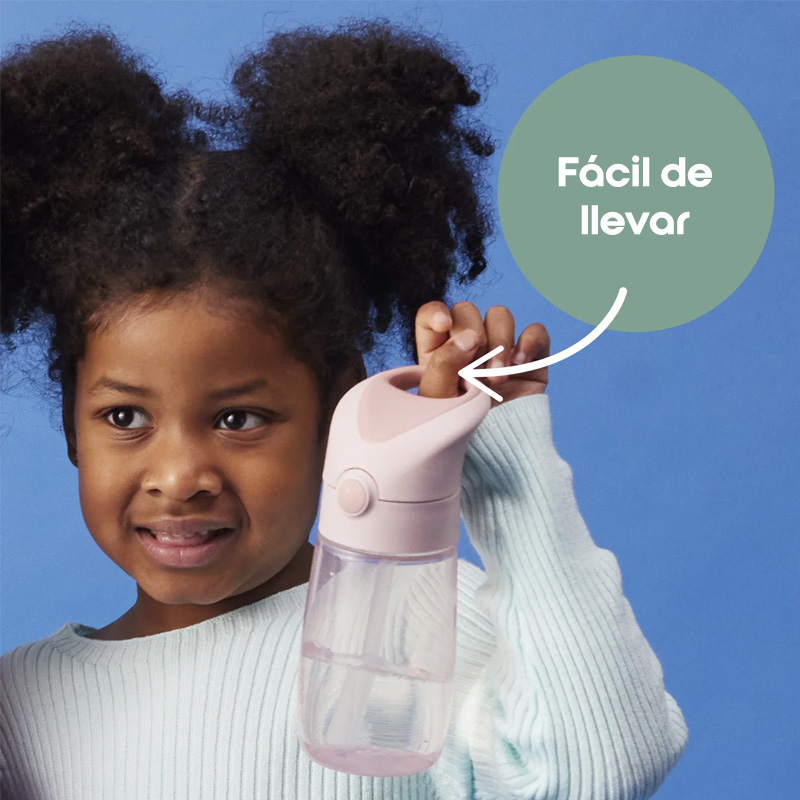 Garrafa Junior com Palhinha 380ml Verde Spearmint