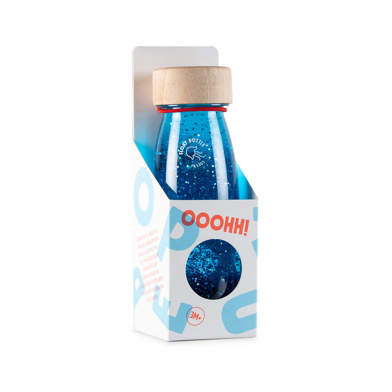 Botella Sensorial Flotante Azul