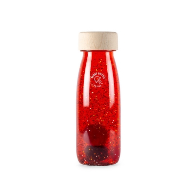Botella Sensorial Flotante Roja