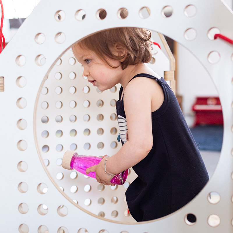 Botella Sensorial Flotante Rosa