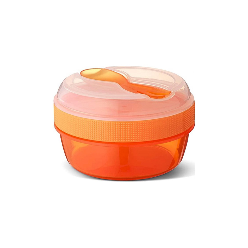 Caja Almuerzo con Tapa Refrigerante N'ice Cup Naranja
