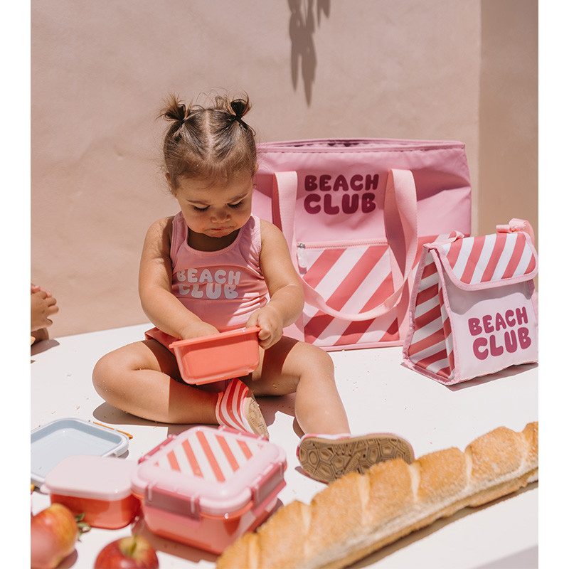 Caja Almuerzo Grande Stripes Bloom Blush