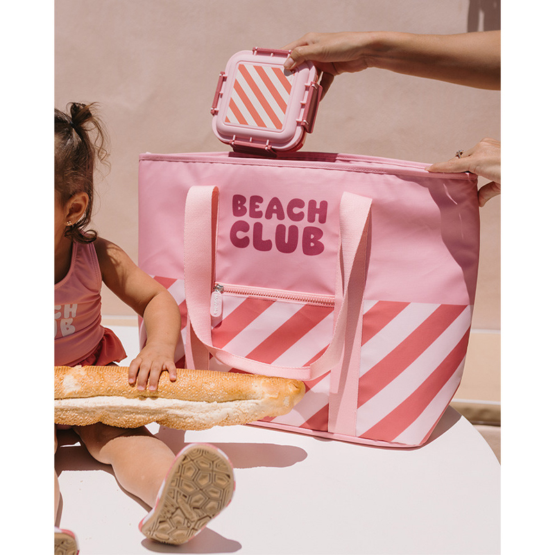 Caja Almuerzo Grande Stripes Bloom Blush
