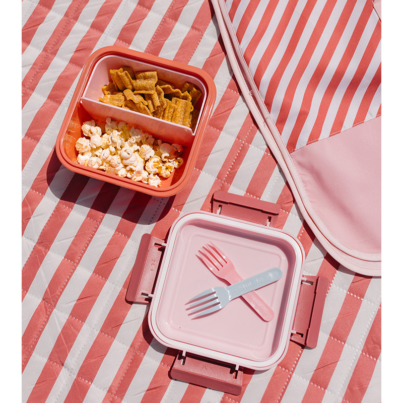 Caja Almuerzo Grande Stripes Bloom Blush