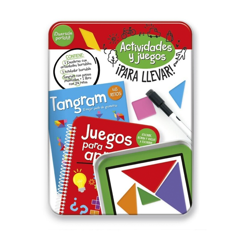 Caja Metálica con Kit de Actividades: Arte y Creatividad con Tangram