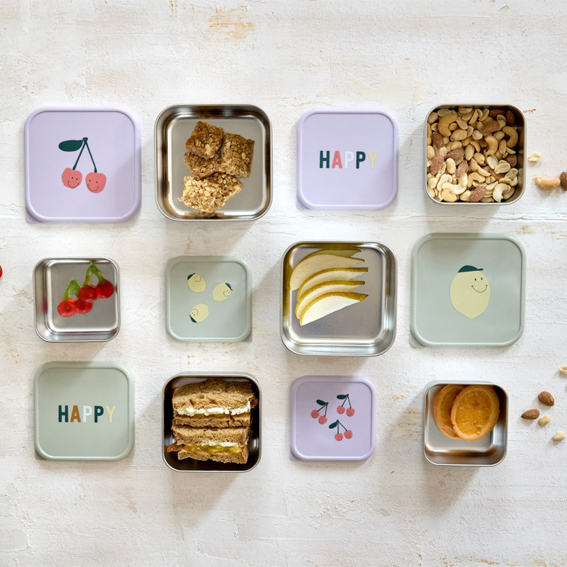 3 Cajas Acero Inoxidable Cherry