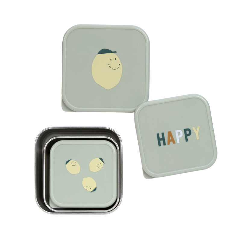 3 Cajas Acero Inoxidable Lemon