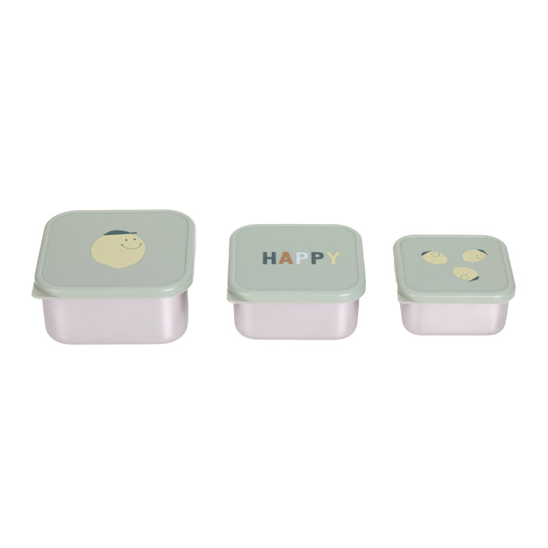 3 Cajas Acero Inoxidable Lemon