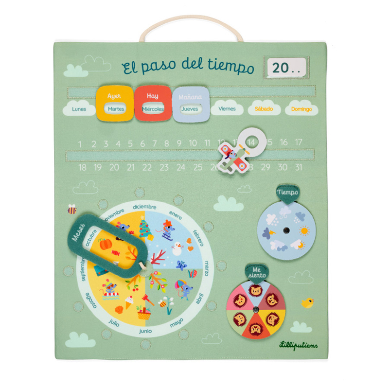 Calendario Infantil de Tela: A lo Largo del Tiempo