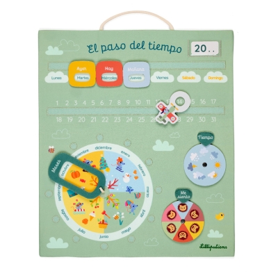 Calendario Infantil de Tela: A lo Largo del Tiempo
