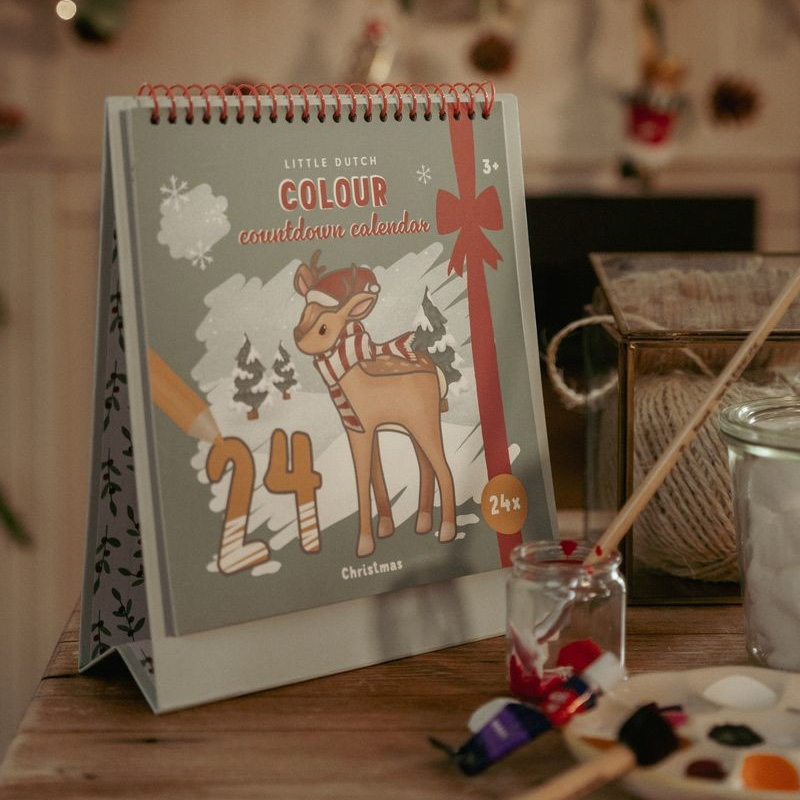 Calendário para Colorir Contagem Regressiva para o Natal