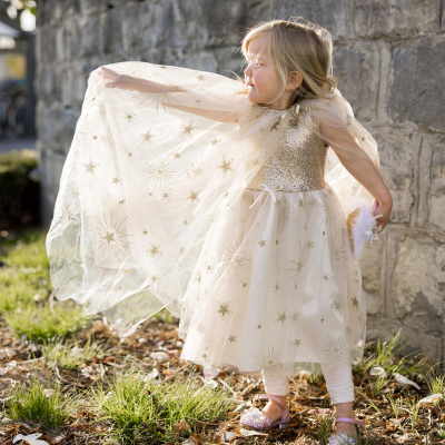 Capa Dourada Glamorosa 4-6 anos