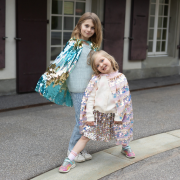 Capa Lantejoulas Azuis e Douradas 4-6 anos