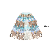 Capa Lantejoulas Azuis e Douradas 4-6 anos